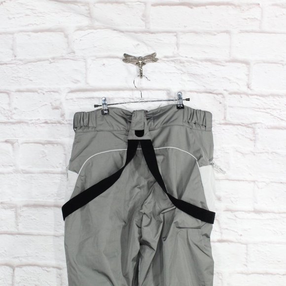 Quechua Gray 100% Polyester Lined Coated Waterproof Decathlon Ski Pants Size M - Picture 5 of 9